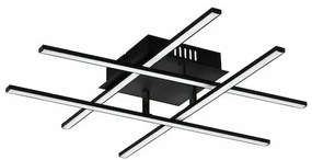 Eglo Lasana 3 Μοντέρνα Μεταλλική Πλαφονιέρα Οροφής με Ενσωματωμένο LED σε Μαύρο χρώμα 50cm 99316