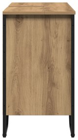 vidaXL ντουλάπι νιπτήρα  μασίφ δρυός 91x35x60 εκ επεξεργασμένο ξύλο