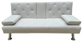 REST WHITE PU ΚΑΝΑΠΕΣ-ΚΡΕΒΑΤΙ 168X88εκ.