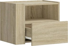 vidaXL Κομοδίνα Επιτοίχιο Sonoma Δρυς 45x30x35 εκ.