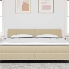 vidaXL LED κεφαλάρι Γκρι Πράσινο 180 cm Υφασμάτινο Κορντουρά