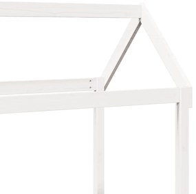 vidaXL Οροφή Κρεβατιού Παιδική Λευκό 98x70x176,5 εκ. Μασίφ Ξύλο Πεύκου