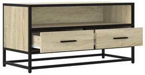vidaXL Έπιπλο Τηλεόρασης Sonoma Δρυς 80x34,5x40εκ Επεξ. Ξύλο/Μέταλλο