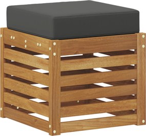 vidaXL Πάγκος 2 Τεμάχιο Φυσικό και Ανθρακί Στερεό Ξύλο Ακακίας