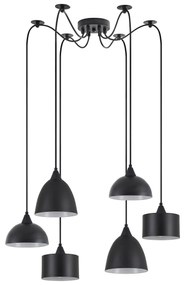 Φωτιστικό Οροφής  SE21-BL-B10-BL6-MS12 ADEPT FLEX Black Metal Shade Pendant+ - 77-8958 - 51W - 100W - 77-8958