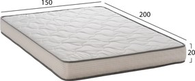 ΣΤΡΩΜΑ DREAMTOPIA ΣΕΙΡΑ RELIEF HM653.150 BONNELL SPRING 150x200x20Y εκ.