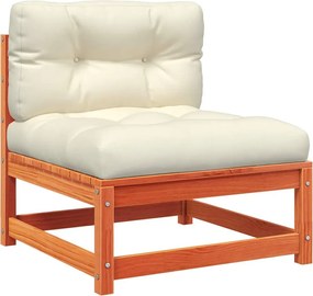 vidaXL Καναπές Κήπου Χωρίς Μπράτσα με Μαξιλάρια και Υποπόδιο