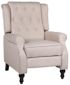 Πολυθρόνα Ανακλινόμενη ArteLibre ALNAIR Μπεζ Ύφασμα 78x85x104cm