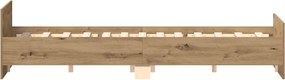 vidaXL Πλαίσιο κρεβατιού χωρίς στρώμα 135x190 εκ. Επεξεργασμένο Ξύλο