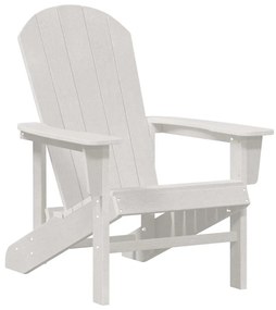 vidaXL Καρέκλα Adirondack Λευκό 74 x 82 x 92 εκ. HDPE