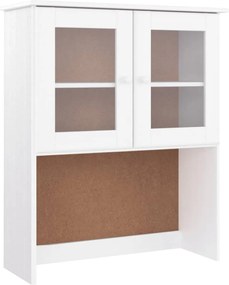 vidaXL Ντουλάπι ALTA Λευκό 77 x 35 x 165 εκ. από Μασίφ Ξύλο Πεύκου