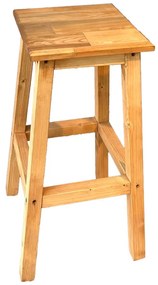 Σκαμπό μπαρ Waroby  ξύλινο σε φυσικη απόχρωση 35x35x67εκ
