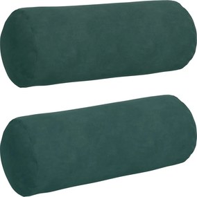 vidaXL Μαξιλάρια Στήριγμα 2 pcs Σκούρο Πράσινο Ø 15 x 40 εκ
