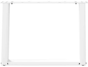 vidaXL Πόδια Τραπεζιού Σαλονιού σε Σχήμα U 2 τεμ. Λευκά 70x(42-43) εκ. Ατσάλι