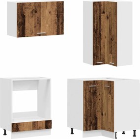 vidaXL Μονάδα κουζίνας LYON 8 pcs Παλαιωμένο ξύλο Επεξεργασμένο Ξύλο