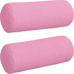 vidaXL Μαξιλάρια Στήριγμα 2 pcs Ροζ Ø 15 x 40 εκ ύφασμα