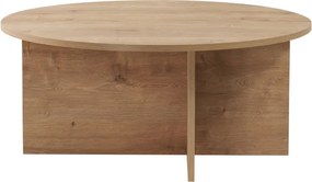 Τραπεζάκι σαλονιού Soleil Megapap χρώμα sapphire oak Ø90x40εκ.