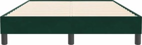 vidaXL Box Spring Κρεβάτι χωρίς στρώμα Σκούρο πράσινο Βελούδινο