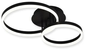 Φωτιστικό Οροφής C88059/2 Ακρυλικό LED 3000K-6000K Sunlight-C88059/2-BK-Μαύρο C88059/2-BK