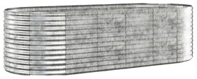 vidaXL Ζαρντινιέρα Ασημί 249x100x68 εκ. Ατσάλι με Ηλεκτρ. Βαφή Πούδρας