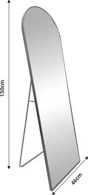 Καθρέπτης Lorens pakoworld μαύρο αλουμίνιο 46x40x150εκ