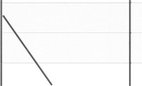 vidaXL Στύλος Περιφράξεων Γκρι 25 x 1,2 μ (25 mm δίχτυ) Ατσάλι