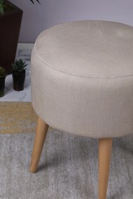 Stewehome Πολυλειτουργικό πουφ κάθισμα με στρογγυλό σχήμα και ρετρό στυλ 32x40x2 cm