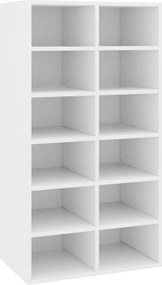 vidaXL Παπουτσοθήκη Λευκή Δρυς 54x34x100,5 εκ. από Επεξεργασμένο Ξύλο