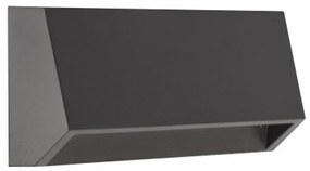 Adeleq Led Φωτιστικό PC Επίτοιχο ΄Εμμεσου Φωτισμού Κυρτό Ορθόγωνιο 3W 3000Κ Ip65 Γραφίτης 3-9771