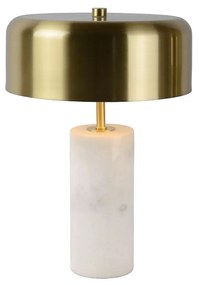 Φωτιστικό Επιτραπέζιο Lucide 34540-03-31 MIRASOL Λευκό (White)|Χρυσό Χρώμα (Gold Coloured)