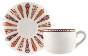 Φλυτζάνι Καφέ Με Πιατάκι Mideia 1181847 110ml Multi Ionia Porcelain