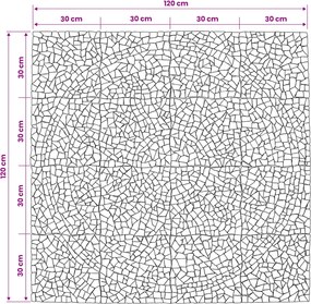 vidaXL Μωσαϊκά Πλακάκια Ήλιος Πολύχρωμο 120 x 120 cm Μάρμαρο