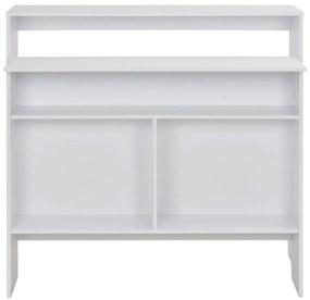 vidaXL Τραπέζι Μπαρ με 2 Επιφάνειες Λευκό 130 x 40 x 120 εκ.