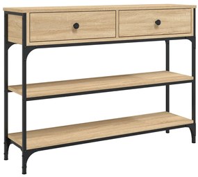 vidaXL Τραπέζι Κονσόλα Sonoma Δρυς 100x25x75 εκ. Επεξεργασμένο Ξύλο