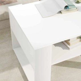 vidaXL Τραπεζάκι σαλονιού Λευκό 66 x 53 x 45 εκ. Επεξεργασμένο ξύλο