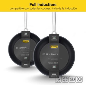 Τηγάνι Castey EA-S24 Γκρι Ανοξείδωτο ατσάλι Ø 24 cm