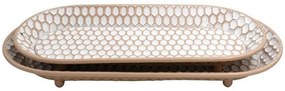 Διακοσμητικοί Δίσκοι (Σετ 2Τμχ) 168-125-041 60x27x6cm Beige-White Μέταλλο