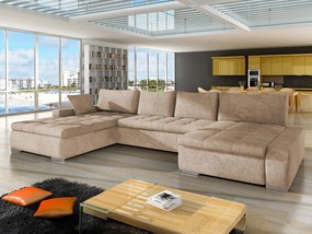Γωνιακός καναπές Caro-Μπεζ