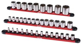 VEVOR Socket Organizer Rail Set 3PCS Aluminum Socket Organizers with 40 Clips