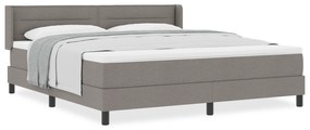 vidaXL Κρεβάτι Box Spring με Στρώμα σε Ταουπέ, 180 x 200 εκ. Ύφασμα