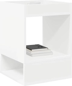 vidaXL End Table Λευκό 40 x 40 x 56 εκ. Επεξεργασμένο ξύλο