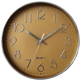 Ρολόι Τοίχου  Πλαστικό Χρυσό Oriana Ferelli 1207EG-2 29cm