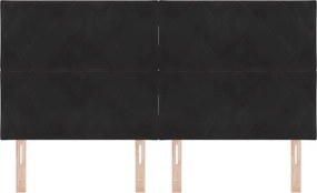 vidaXL Κεφαλάρι Μαύρο 180 cm Βελούδο