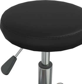 vidaXL Σκαμπό Μασάζ Μαύρο από Συνθετικό Δέρμα