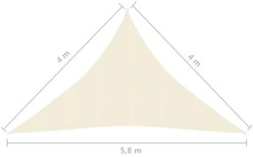 Πανί Σκίασης Κρεμ 4 x 4 x 5,8 μ. από HDPE 160 γρ./μ² - Κρεμ