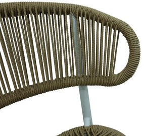 Καρέκλα Agus αλουμινίου-pe rattan στοιβαζόμενη σε λευκή απόχρωση 55x63x77εκ 55x63x77 εκ.