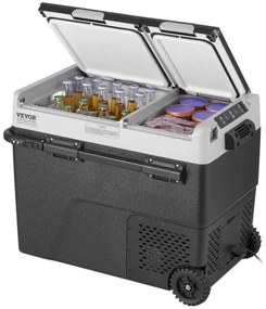 VEVOR Portable Car Refrigerator Freezer Compressor 58 L Dual Zone for Home Car