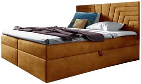 Επενδυμένο κρεβάτι Box 4-Portokali-120 x 200