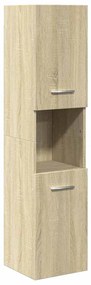 vidaXL Στήλη Μπάνιου Sonoma Δρυς 30 x 30 x 130 εκ. από Επεξ. Ξύλο