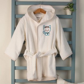 Μπουρνούζι Βρεφικό Με Κέντημα Kitty 137 White DimCol
